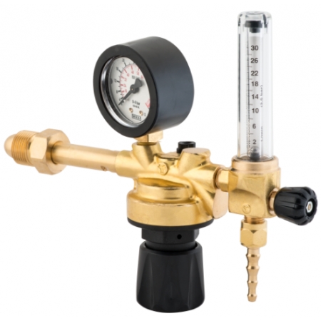 Gas regulator with flowmeter for rechargeable bottle, Argon connexion