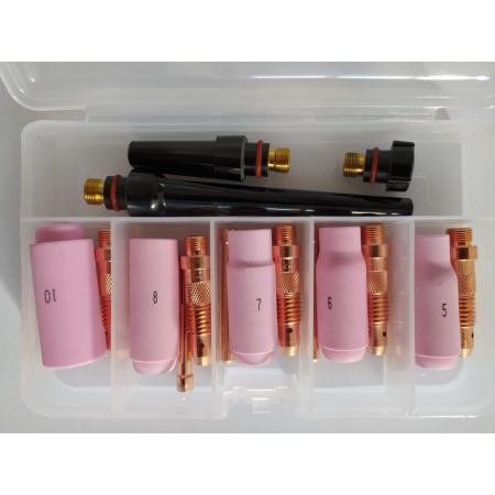 kit Tig consumables for Tig torch 17 - 18 - 26