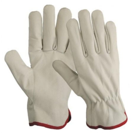 EDGED GRAIN LEATHER GLOVES